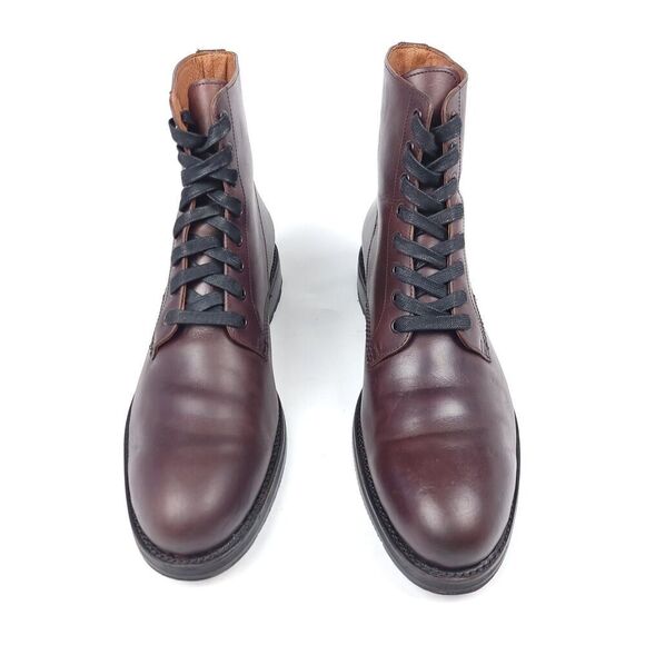 FRYE Tyler Cordovan Cherry Red Leather Hand Crafted Lace Up Ankle Boots Men's 11 - Picture 2 of 9